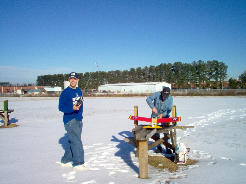 Flying in the snow @ WRCMA Club Field