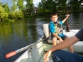RJ driving the boat @ Lake Wilson